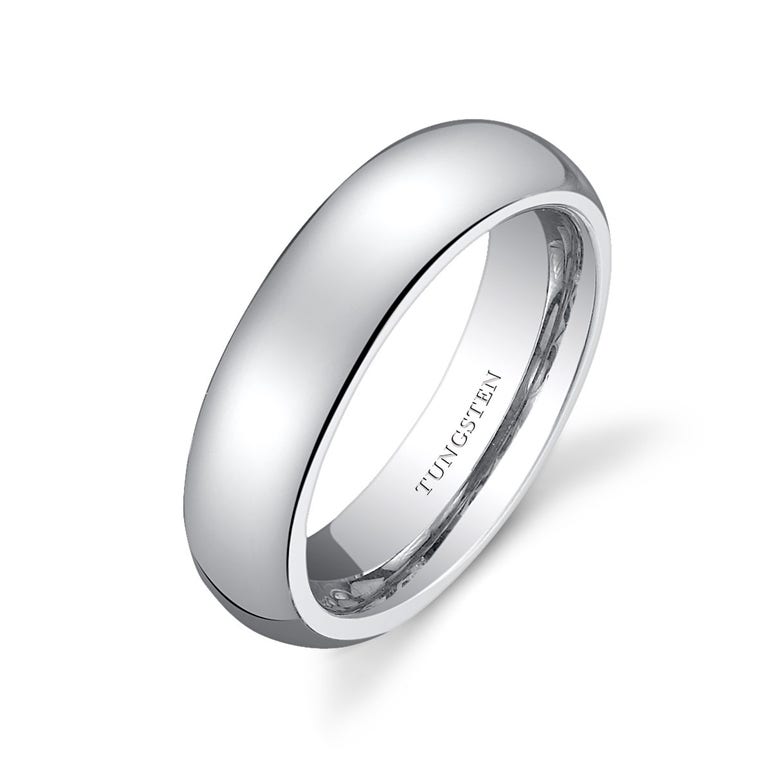 Ruby & Oscar Classy 5mm Dome Style Ring in Tungsten - R151769U