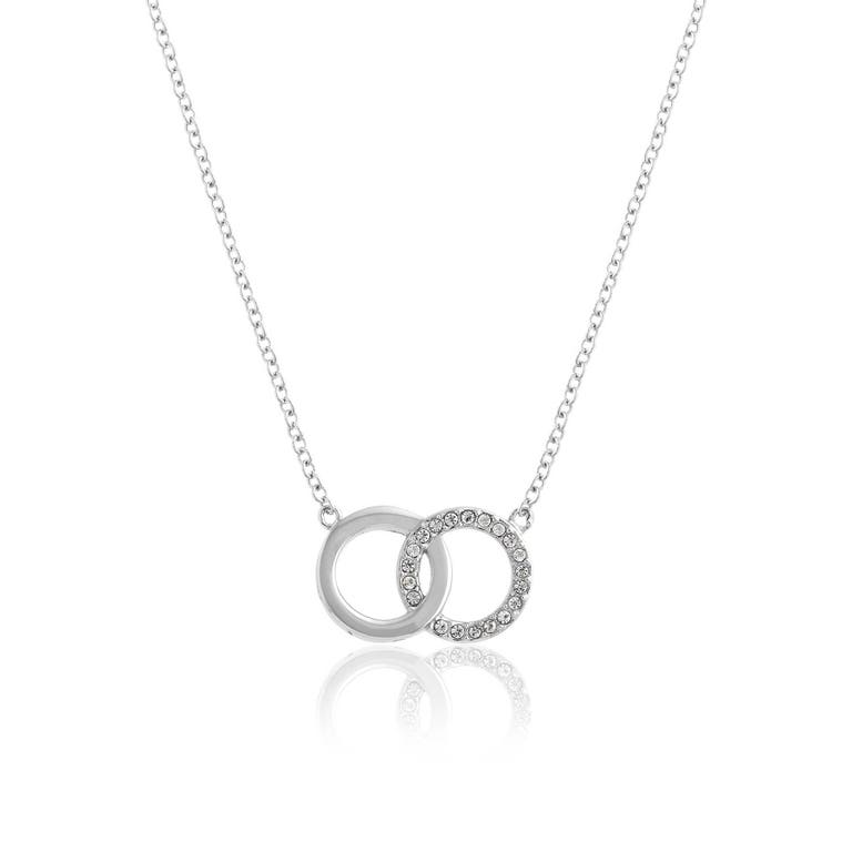 Olivia Burton Women's Classic Crystal Interlink Necklace in Stainless Steel - R171643S